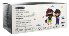 Masque Chirurgical Enfant Jetable Type IIR EFB 98% Couleur Noir 50 Unit&eacute;s