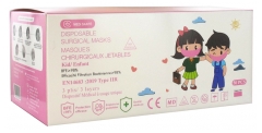 Masque Chirurgical Jetable Enfant &agrave; Haut Efficacit&eacute; de Filtration (EFB 98%) - Lot de 50 Masques - Couleur Rose