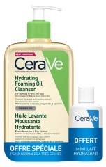 Cerave Huile Lavante Moussante Hydratante 236 ml Pour Les Peaux Normales &agrave; Tr&egrave;s&egrave;ches Les Peaux &agrave; Tendance Atopique + Mini Lait Hydratant 20 ml Offert