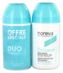 Noreva Duo Deoliane&eacute;odorant Roll-On Dermo-Actif 24H 2 X 50 ml