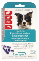 Canys Spot-On Pipettes Repulsives Antiparasitaires Chien