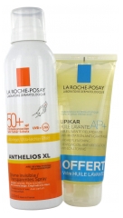 La Roche-Posay Anthelios Crème Solaire en Brume Invisible Corps Spf50+ Avec Parfum 200 ml + Huile Lavante Lipikar 100 ml Offerte