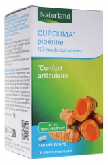 Compl&eacute;ment Alimentaire Bio Curcuma Pip&eacute;rine - 150 G&eacute;lules v&eacute;g&eacute;tales