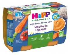 Hipp Risotto de L&eacute;gumes Pots 2 X 190 g D&egrave;s 8 Mois