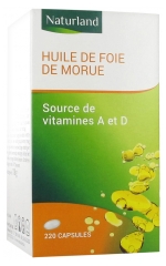 Naturland Capsules d'huile de foie de morue - Compl&eacute;ment alimentaire pour une sant&eacute; optimale