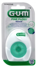 Gum Fil Dentaire Fine Floss Cylindrique Cir&eacute; 55 m