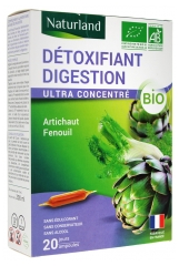 Naturland Complexe D&eacute;toxifiant Bio - 30 Ampoules Buvables de 15 ml