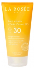 La Ros&eacute;e Lait Solaire Spf30 &agrave; l'Huile d'Abricot Bio