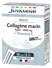 Juvamine Collag&egrave;ne Marin 3000 mg Beaut&eacute; 20 Sticks de Poudre &agrave; Diluer