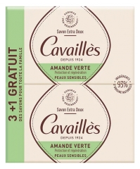 Rog&eacute; Cavaill&egrave;s Rog&eacute; Cavaill&egrave;s Savon Extra Doux Amande Verte Surgras Actif 3 x 250 g + 1 Gratuit