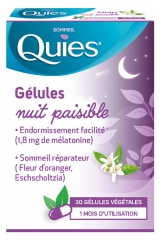 Quies G&eacute;lules Nuit Paisible Compl&eacute;ment Alimentaire 30 G&eacute;lules
