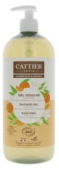 Cattier Gel Douche Sans Sulfate Aloe Vera Parfum Cl&eacute;mentine Fleur d'Oranger Bio 1 L
