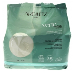 Argile verte surfine 1 kg - Alternatif naturel pour soins de la peau