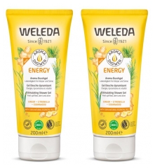 Gel Douche Dynamisant &agrave; l'Essence de Citron Bio - Lot de 2 x 200 ml