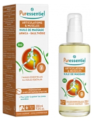 Puressentiel Huile de Massage Bio** Effort Musculaire Avec Pompe - Arnica - Gaulth&eacute;rie - 200 ml