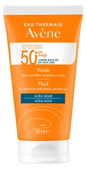 Av&egrave;ne Eau Thermale - Solaire - Fluide 50+ Uvb Uva Lumi&egrave;re Bleue Hev Peaux Sensibles Normales 50 ml