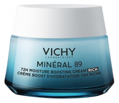 Vichy Min&eacute;ral 89 Cr&egrave;me Riche Boost d'Hydratation 72H Peaux S&egrave;ches 50 ml