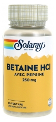 Solaray B&eacute;ta&iuml;ne HCl avec Pepsine 250 mg 60 VegCaps