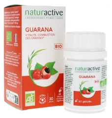 Naturactive Guarana Bio - Vitalit&eacute;, Combustion des Graisses - 60 G&eacute;lules