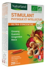 Stimulant physique et intellectuel bio en ampoules - 20 doses de 10 ml