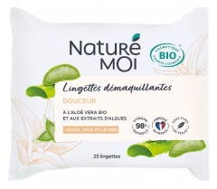 Natur&eacute; Moi Lingettes D&eacute;maquillantes Douceur Visage Yeux et L&egrave;vres Bio 25 Lingettes