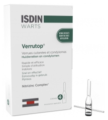 Isdin Warts Verrutop Verrues Cutan&eacute;es et Condylomes 4 Ampoules