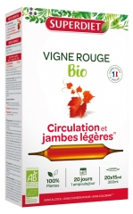 Superdiet Vigne Rouge Bio - 20 Ampoules de 15 ml