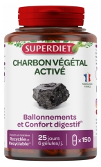 Superdiet Charbon V&eacute;g&eacute;tal - Maxi Pot - 150 G&eacute;lules