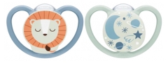 NUK 2 Sucettes Space 6-18M Nuit