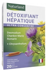 Compl&eacute;ment Alimentaire Naturland D&eacute;toxifiant H&eacute;patique en Ampoules Buvables