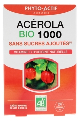 Phyto-Actif Acerola Bio 1000 Sans Sucre 24 Comprim&eacute;s