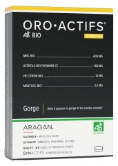 Synactifs OroActifs&reg; - Maux de Gorge - Miel Propolis Huiles Essentielles et Vitamines - 24 Pastilles