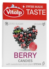 Vitalp Bonbons Sans Sucre Avec St&eacute;via - Fruits Rouges 25 g