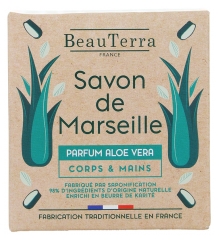 BeauTerra Savon de Marseille Pain Parfum Aloe Vera 100 g