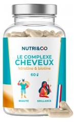Nutri&Co Complexe Cheveux K&eacute;ratine & Biotine 60 G&eacute;lules