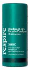 Respire D&eacute;odorant Menthe Eucalyptus&nbsp;Stick Solide Efficacit&eacute; 48H Carton Bio 50 g 
