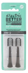 Brosse &agrave; dents &eacute;lectrique Super Clean Pro - Avec 3 T&ecirc;tes de Rechange - Couleur : Obsidienne