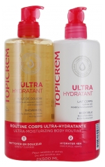 Topicrem Ultra-Hydratant Huile de Douche Peaux Sensibles et S&egrave;ches 500 ml + Lait Corps 500 ml