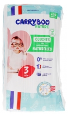 Carryboo Nature Couches Naturelles &agrave; Motifs T3 (4-9Kg) - 50 Couches 