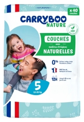 Carryboo Nature Couches Naturelles &agrave; Motif Taille 5 (12-25Kg) - 40 Couches 