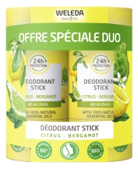 Weleda D&eacute;odorant Citrus Bergamote Stick Lot de 2 x 50 g