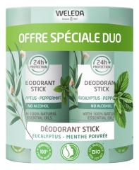 Weleda D&eacute;odorant Eucalyptus Peppermint Stick Lot de 2 x 50 g