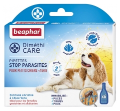 Beaphar Dim&eacute;thicare Stop Parasites Chiens En Dessous de 15 Kg 6 Pipettes