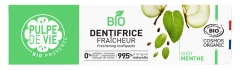 Pulpe de Vie Dentifrice Fra&icirc;cheur Go&ucirc;t Menthe &agrave; l'Extrait de Pomme Bio 75 ml
