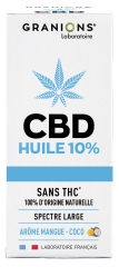 Granions Huile CBD 10% Mangue Coco Sans THC 10 ml