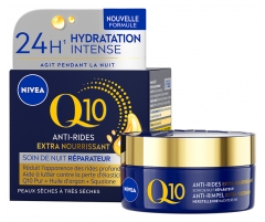 Nivea Q10 Anti-Rides Extra Nourrissant Cr&egrave;me Visage Nuit Peaux S&egrave;ches 50 ml