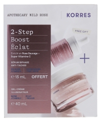 Korres Rose Sauvage d'Apothicaire Cr&egrave;me Intense Illuminatrice 40 ml + S&eacute;rum &Eacute;clat Anti-Taches&nbsp;15&nbsp;ml Offert