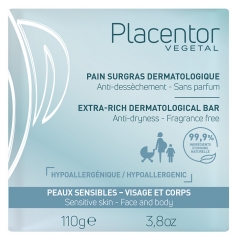 Placentor V&eacute;g&eacute;tal Pain Surgras Dermatologique Peaux Sensibles 110 g