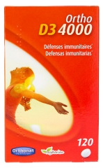 Orthonat D3 4000 D&eacute;fenses Immunitaires Vitamine D3 120 Comprim&eacute;s