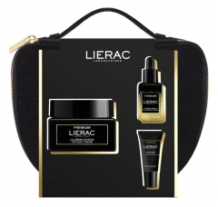 Lierac Premium La Cr&egrave;me Soyeuse Anti-&Acirc;ge 50 ml + Vanity + S&eacute;rum 13 ml & Cr&egrave;me Regard 5 ml Offerts